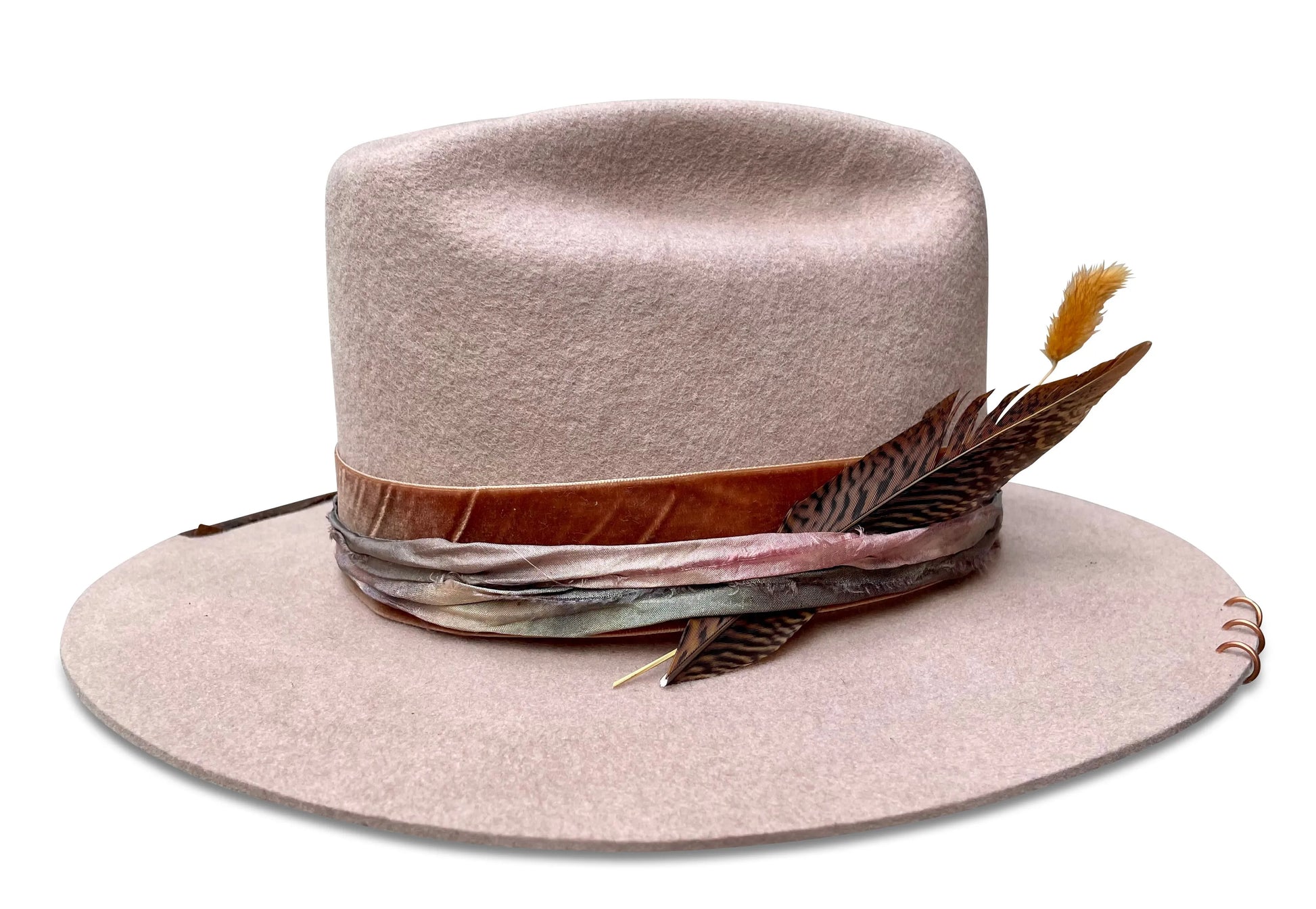 Starr Cowboy Hat - Vintage Wool Felt with Silk & Copper Trim