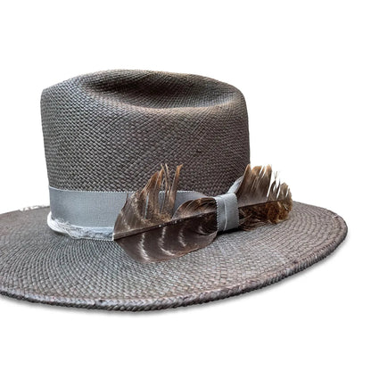 Ursa Cowboy Hat - Panama Straw with Silk & Snakeskin Trim