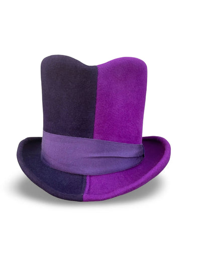 Wellington Dandy Top Hat - Handmade Bi-Color Fur Felt