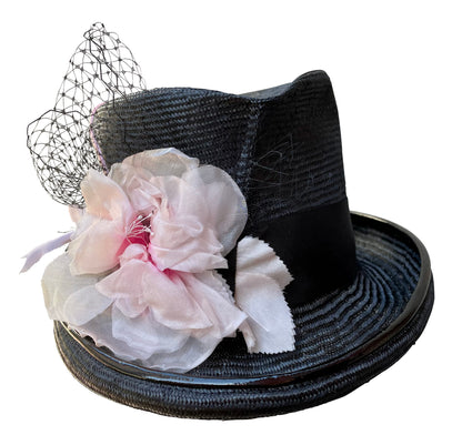 Black Straw Top Hat for the Kentucky Derby