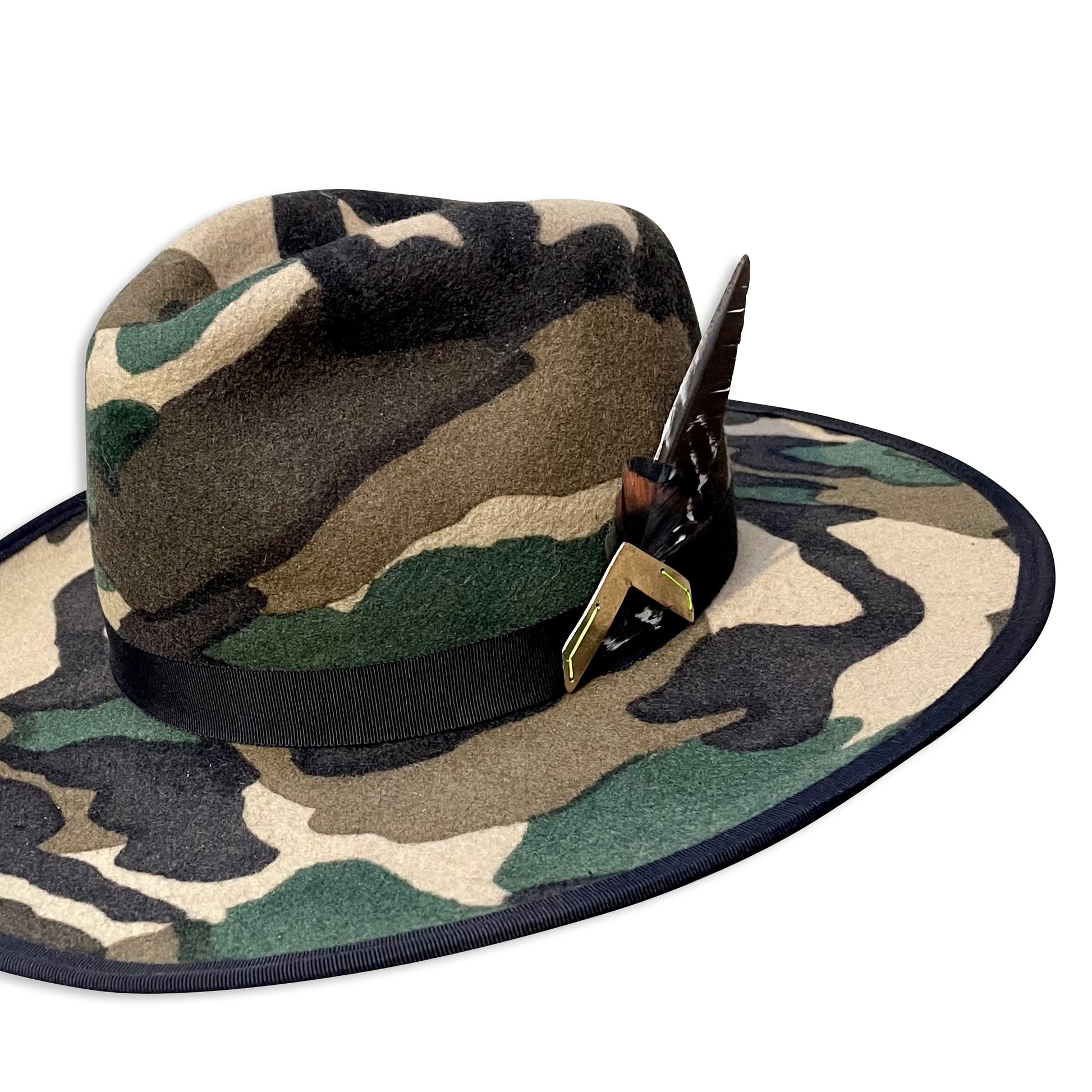 Camo Cowboy Wool Felt Hat from Cha Cha's House Hat Store in Manhattan