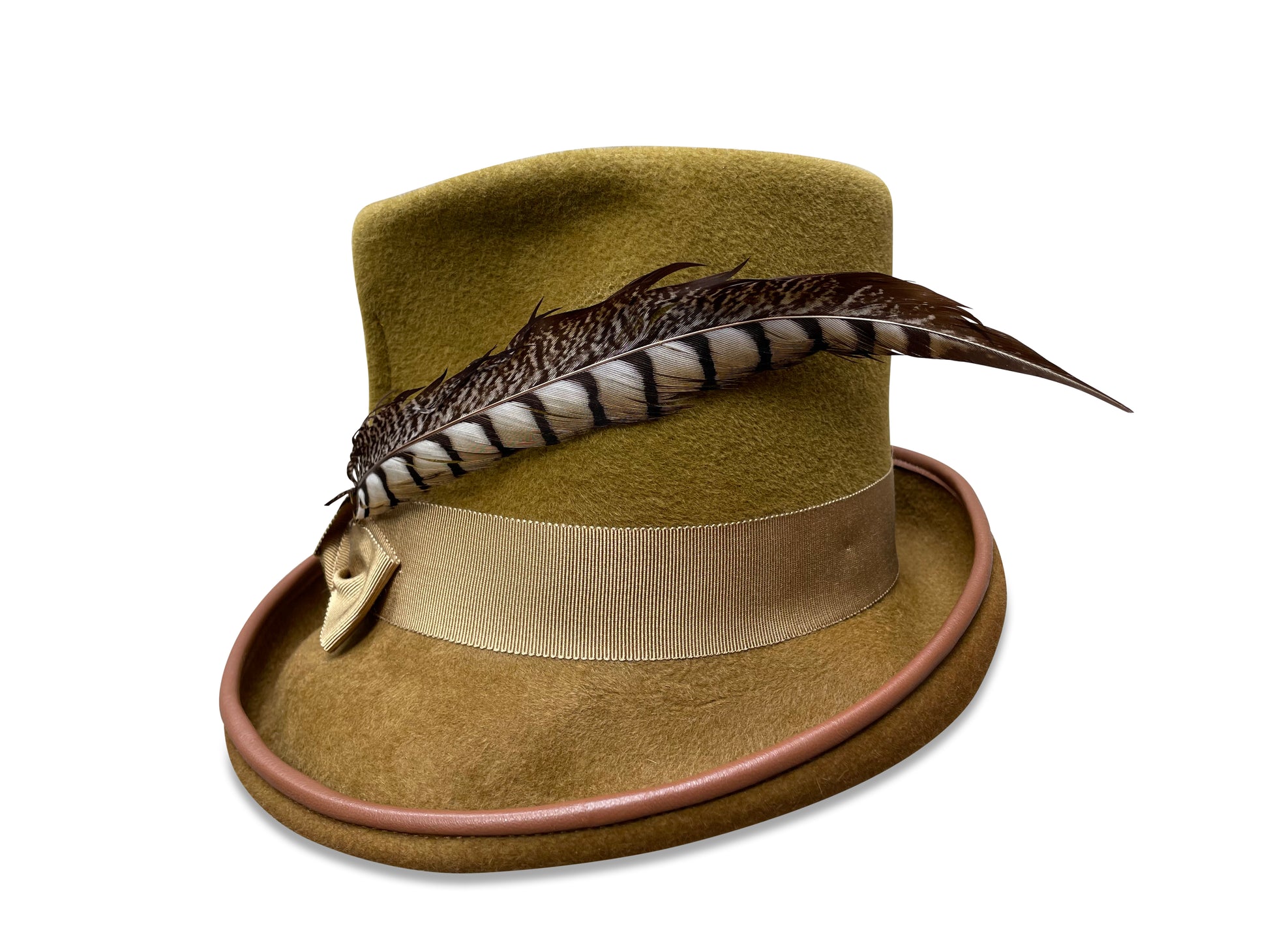 El Diablo Gold Fur Felt Top Hat from Cha Cha's House of Ill Repute