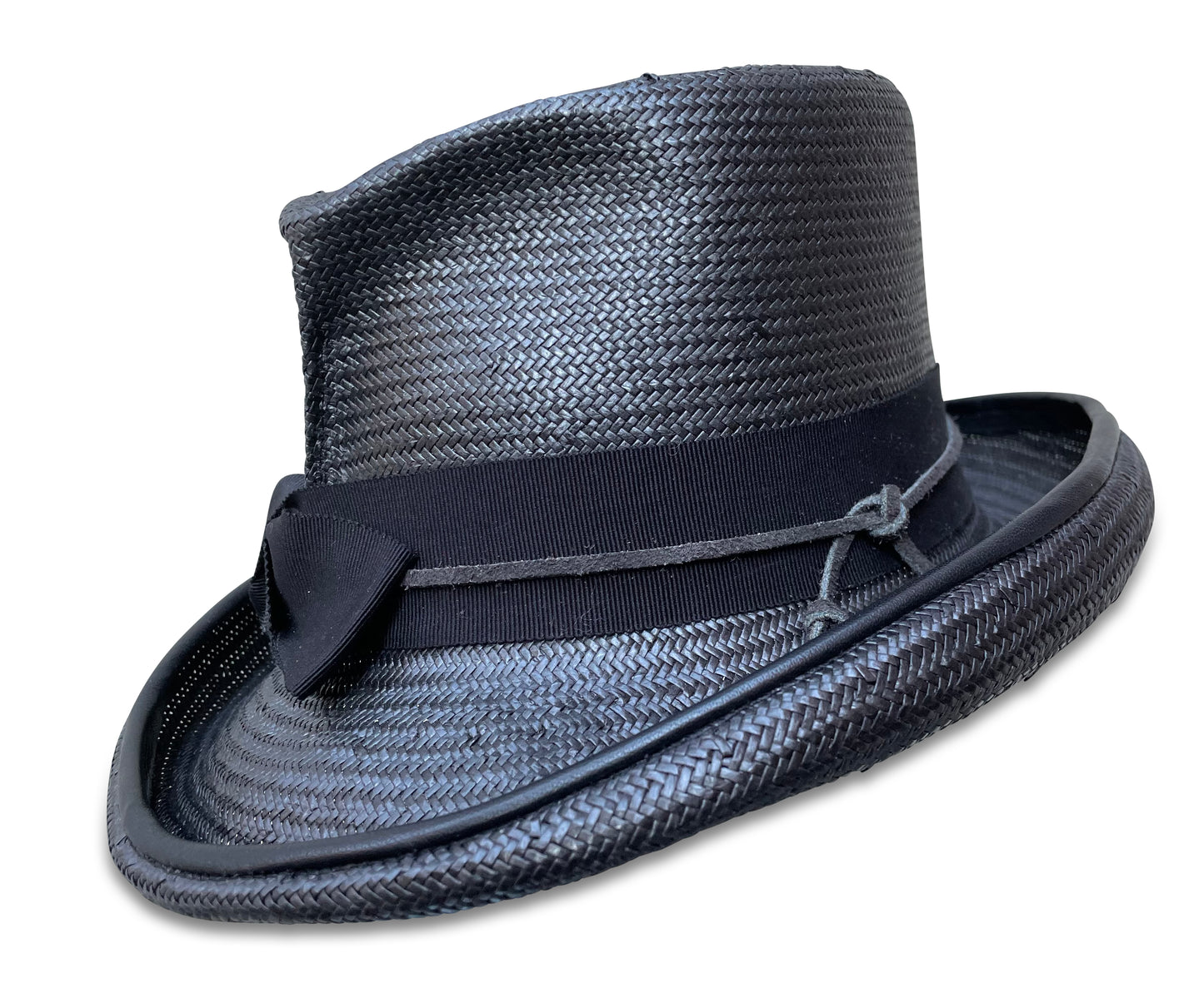 shantung straw top hat made in new york city