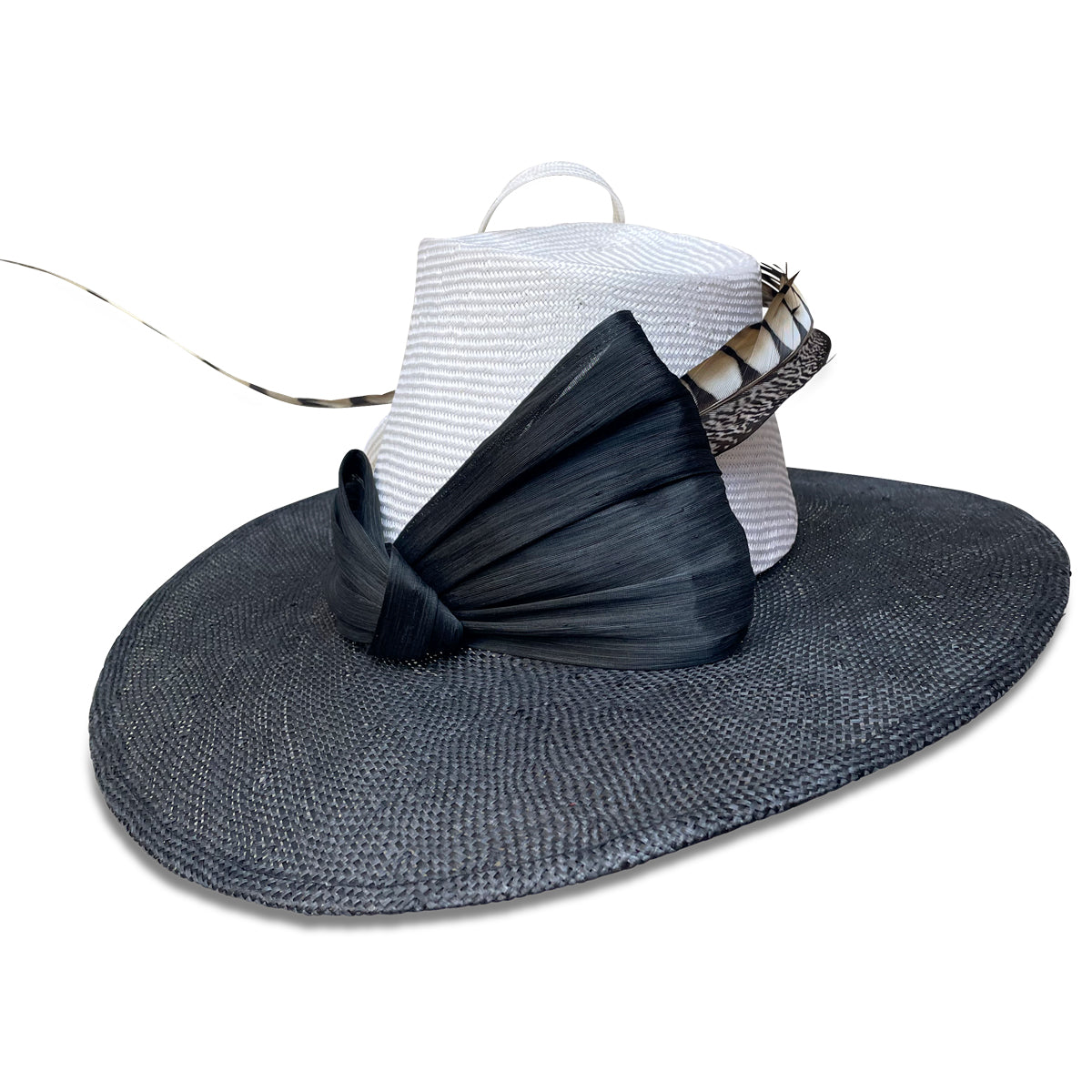 Newman Black And White Straw Hat Cha Cha s House Of Ill Repute NYC Newman black and white straw hat cha cha s house of ill repute nyc